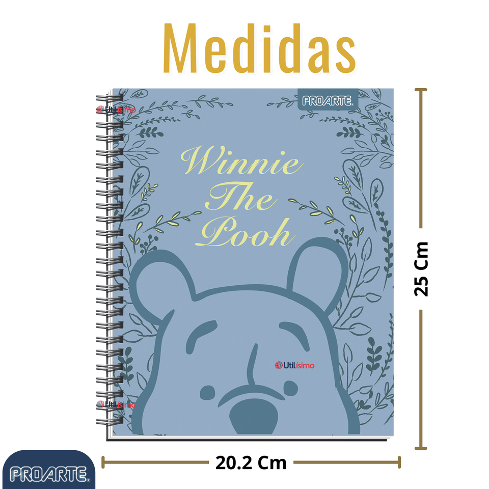 Pack 10 Cuadernos Universitarios Winnie Pooh 100 Hojas Proarte Diseño Surtido