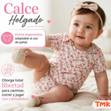 Pack 5 Bodys Manga Corta %100 Algodón Tedmimak Niña Bunny Blossom