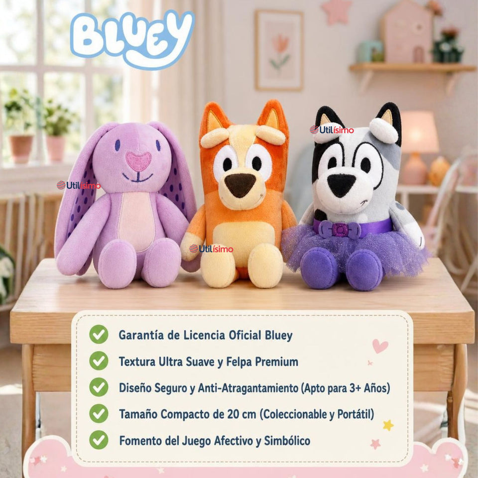 Peluche Bluey Diseños Surtidos Niña Suaves Felpa Premium