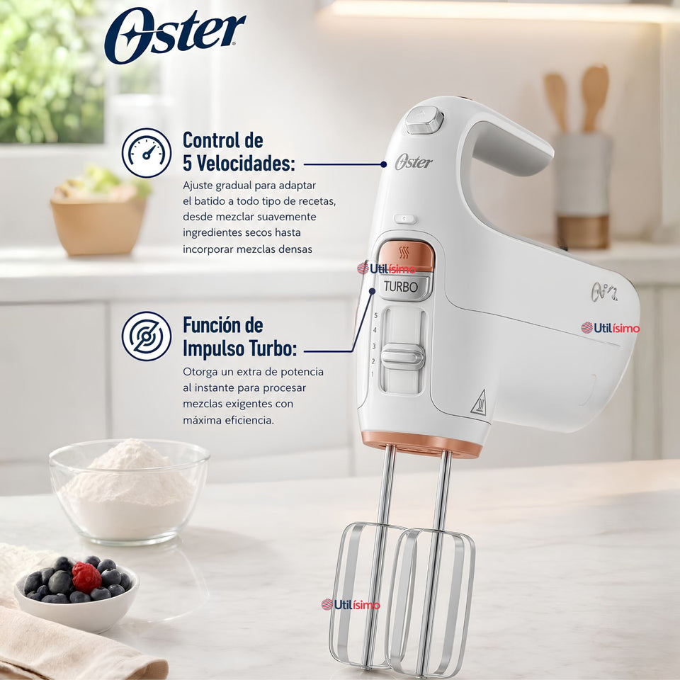 Batidora de mano Oster® tecnología HeatSoft™ FPSTHMAMR