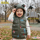 Parka Infantil Con Capucha Sin Manga Bebe Niño