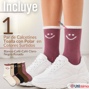 Calcetines Toalla Mujer Polar Surtidos Gruesos 1 Par