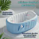 Bañera Inflable Plegable Portátil Para Bebés Con Bomba Aire Niño Azul