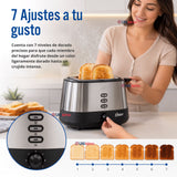 Tostador Oster® 2 rebanadas en acero inoxidable TSSTTR500 800W