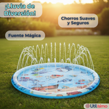 Alfombra De Agua Piscina A Chorros Cascada Niños Color Celeste 100 cm