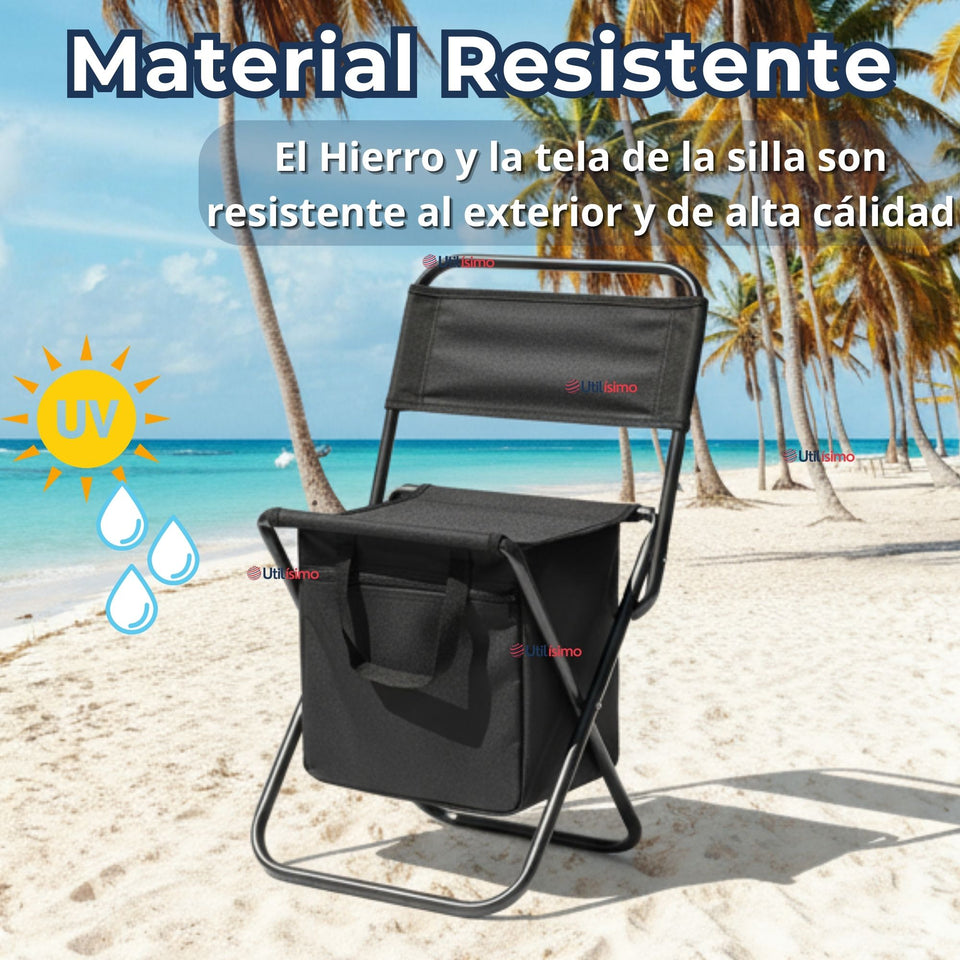 Silla Plegable Con Bolso Portátil Camping Pesca Playa Colores Surtidos