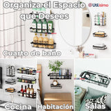 Set Organizador de Ducha 5 Piezas Acero Inoxidable Instalación Adhesiva