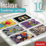 Pack 10 Cuadernos Universitarios Marvel Heroes 100 Hojas Proarte Diseño Surtido