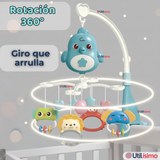 Móvil Giratorio Musical Proyector Bebé Niño Azul