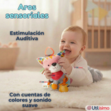 Juguete Peluche Animales Sensorial Con Mordedor Y Sonajero Diseño Gatico Niña y Niño