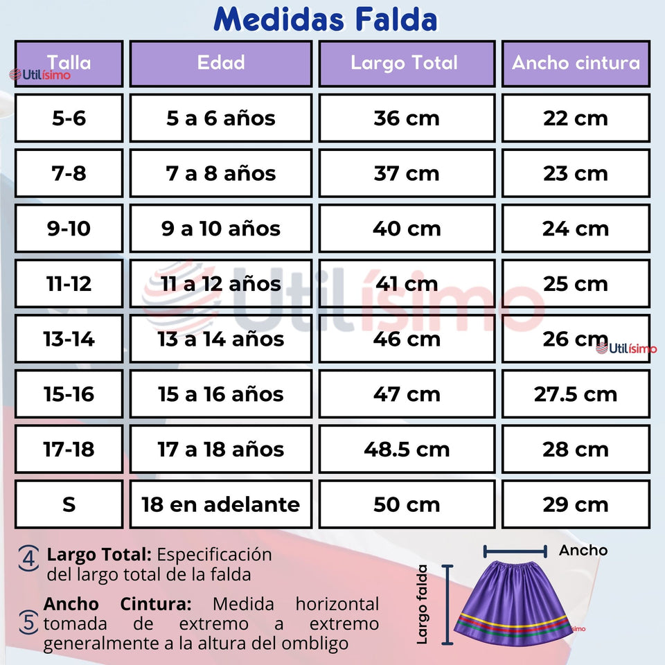 Traje Nortino Niña Morado 4 Piezas Con Polera Baile Típico Fiestas Patrias