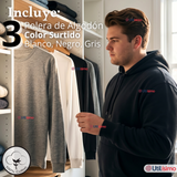 Pack 3 Camisetas Poleras 100% Algodón Basico Manga Larga Primera Capa Hombre