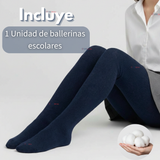 Panty Ballerinas Escolares Niña Algodón Azul