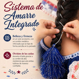 Pack 6 Tulmas Peinado Accesorio Sambo Caporal Azul Baile Típico