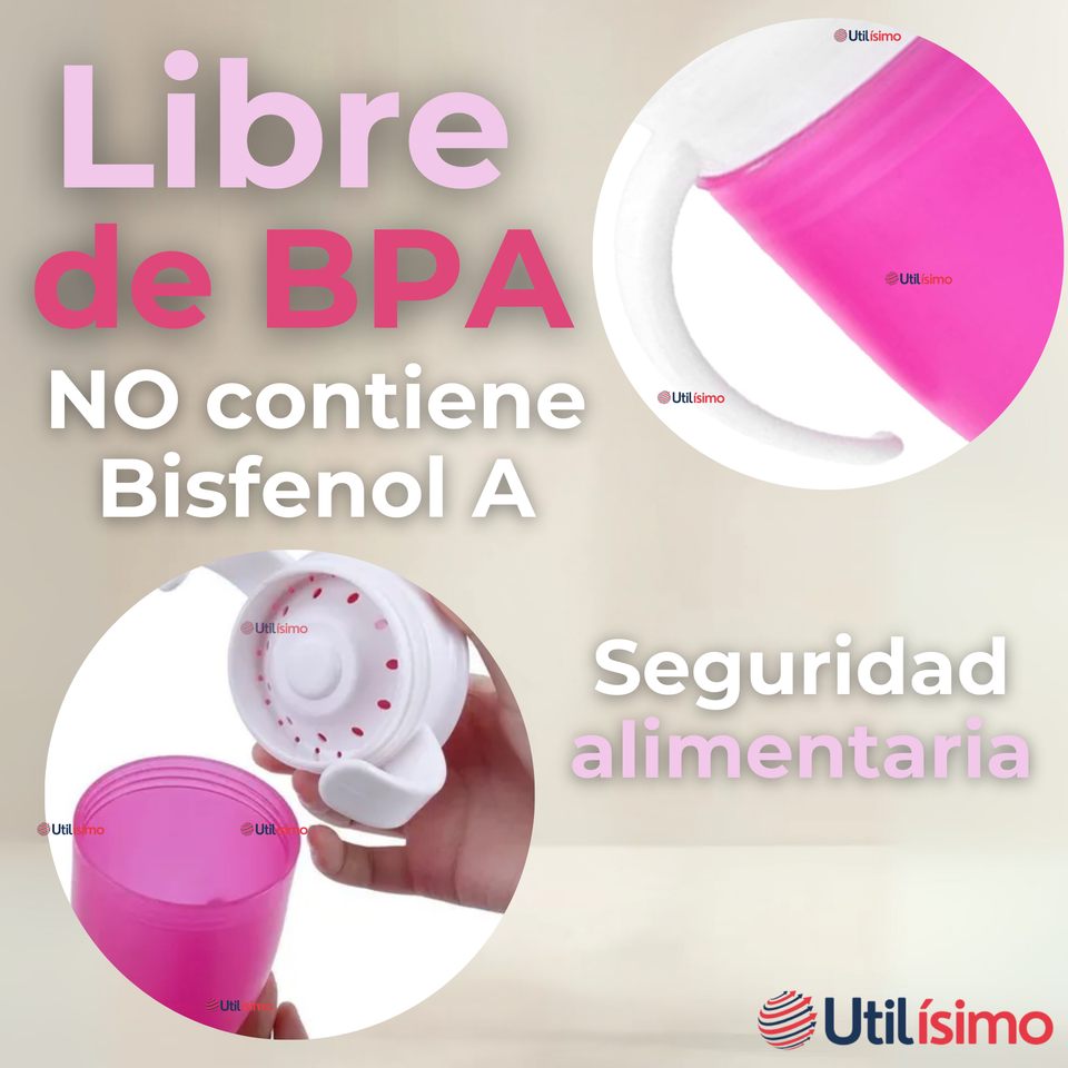 Vaso Taza 360° Antiderrame Para Bebés Y Niñas 250ml