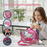 Mochila Escolar Hello Kitty Bailarina Con Ruedas Desmontables + Estuche + Lonchera Niña Poliéster