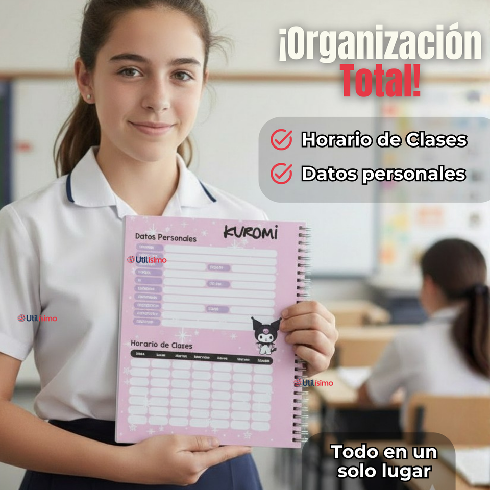 Pack 10 Cuadernos Universitarios Kuromi Proarte 7mm 100 Hojas Diseños Surtidos