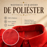 Camisa Roja Huaso Clásica Regular Fit Casual Manga Larga