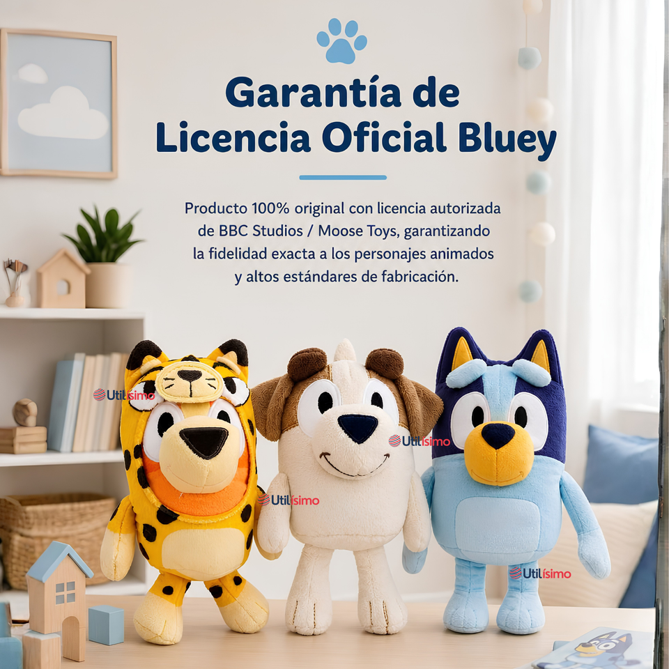 Pack 2 Peluches Bluey Diseños Surtidos Suaves Felpa Premium Peluche Niños