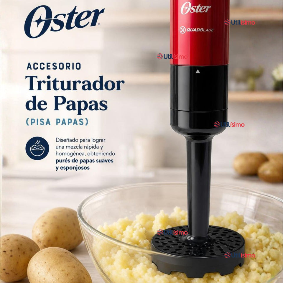 Batidora de inmersión Oster® con cuchilla Quad y accesorios FPSTHB5103R