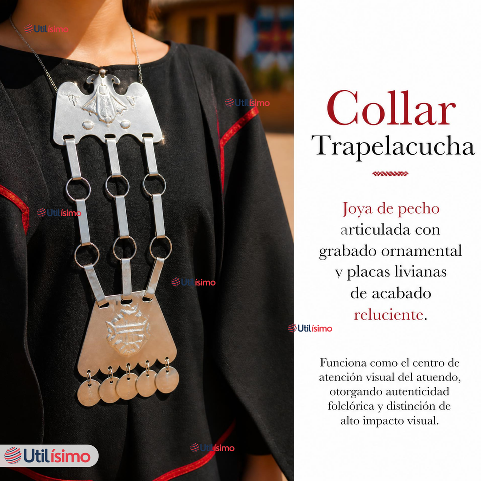 Pack 3 Trajes Típicos Vestido Mapuche Completo 5 Piezas Mujer Fiestas Patrias