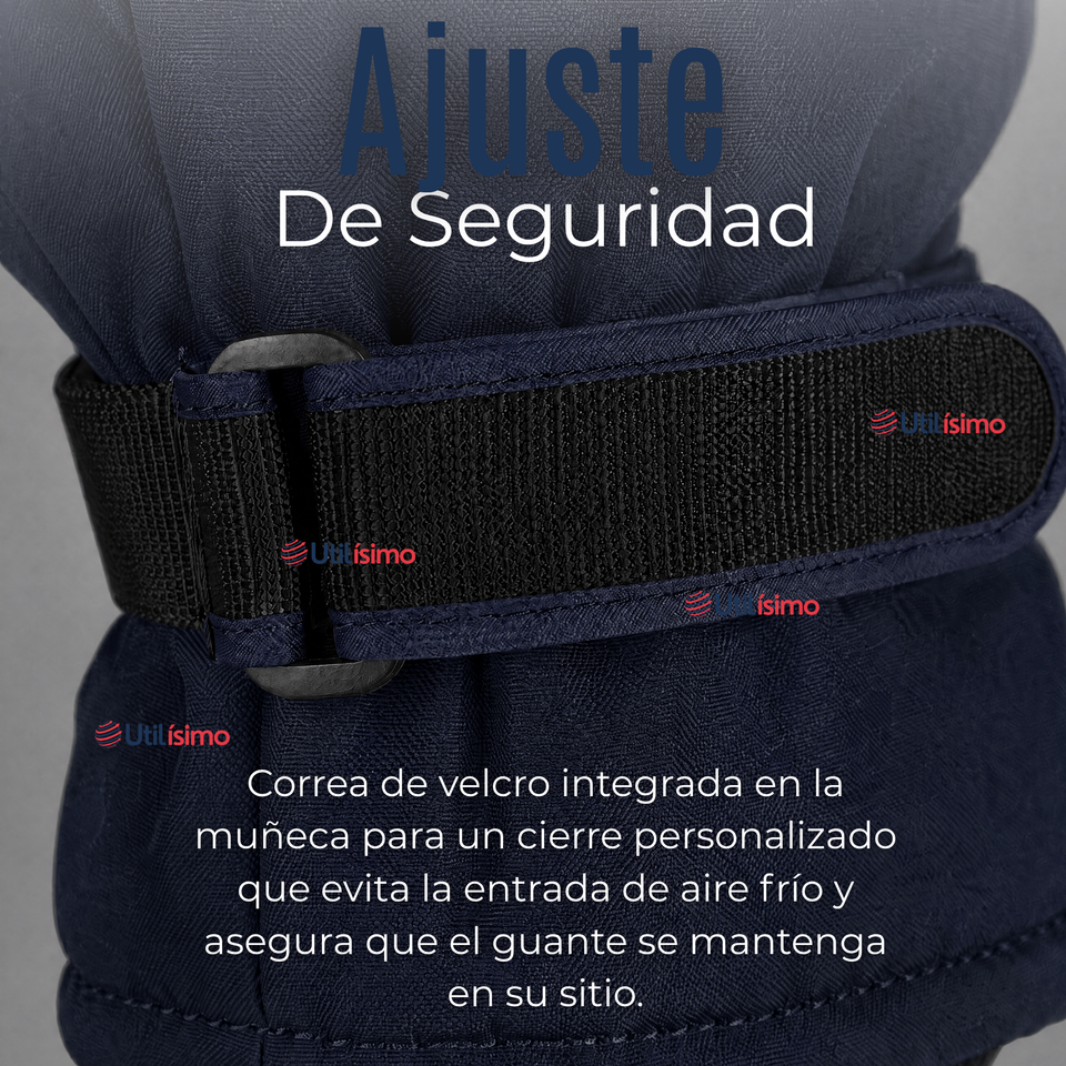 Guantes Esquí Azul Térmicos Impermeables TouchScreen Nieve Esquiar