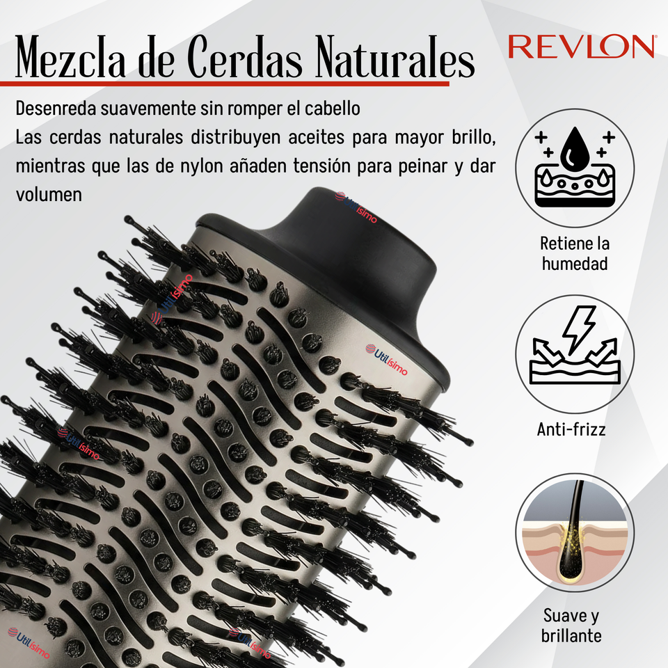 Cepillo Secador Alisador De Cabello One Step Revlon 800W Titanium