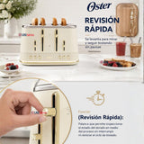 Tostadora premium Oster® para 4 rebanadas TSSTMNOM4S-052