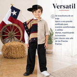 Pantalón Huaso Negro Niño Vestuario Típico Fiestas Patrias