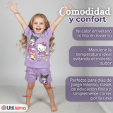 Conjunto Sanrio 100% Algodón Polera Pantalón Corto Niña Kuromi Hello Kitty My Melody