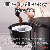 Cafetera Eléctrica 6 Tazas 600W de Potencia Con Filtro Reutilizable