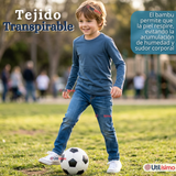 Pack 3 Poleras Camisetas Bambú Claro Oscuro Cuello Redondo Primera Capa Manga Larga Niño