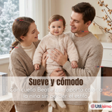 Conjunto 2 Piezas Buzo Polerón Pantalón Bebe Niña Poliéster Beige