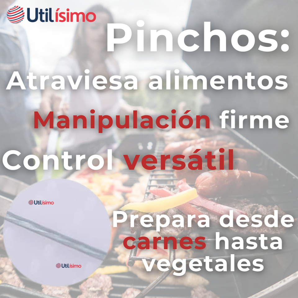 Pack 12 Pinchos De 40cm Para Anticuchos Brochetas Asados Mango De Madera