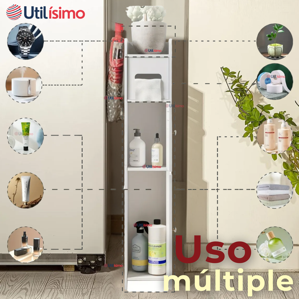 Mueble Estante Esquinero Organizador De Baño Blanco