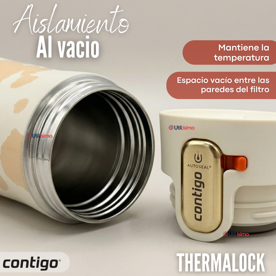 Vaso Térmico Contigo 473ml West Loop 3.0 Ally Love Acero Inoxidable Oatmilk