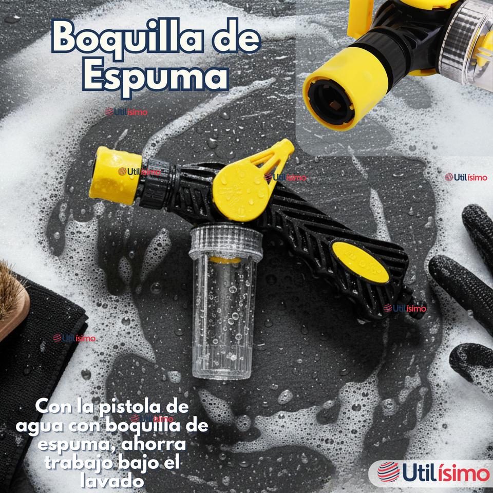 Pistola de Riego con Dispensador Pulverizador de Espuma