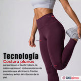 Calza Polar Con Chiporro Térmica Mujer Elasticada Burdeo