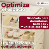 Zapatera Plegable Organizador Apilable 6 Cajones Blanco