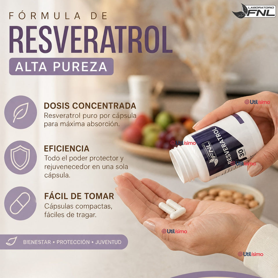 Resveratrol FNL 400mg 30 Capsulas