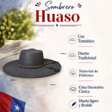 Pack 3 Sombrero Huaso Negro Tradicional Para Fiestas Patrias