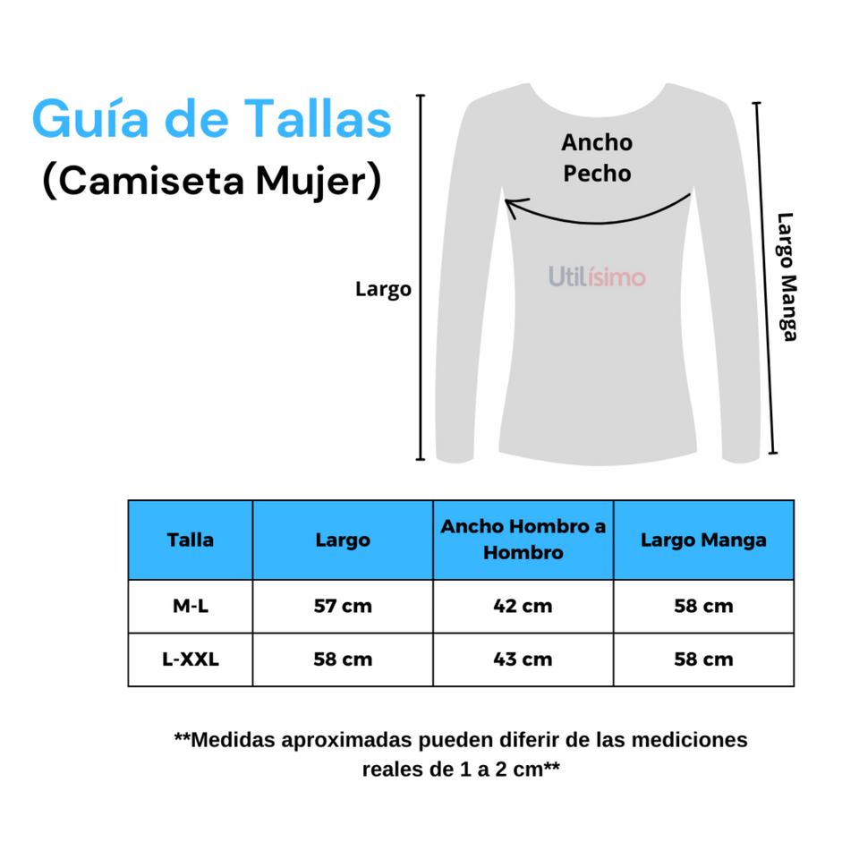 Pack 6 Camisetas Mujer Manga Larga Cuello Redondo Bambú