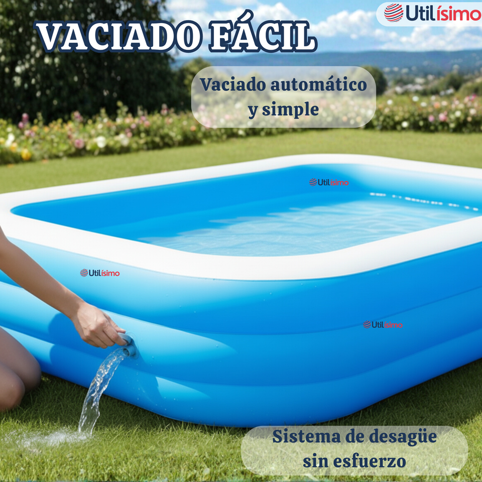 Piscina Inflable Rectangular 260x170x60 CM Color Azul