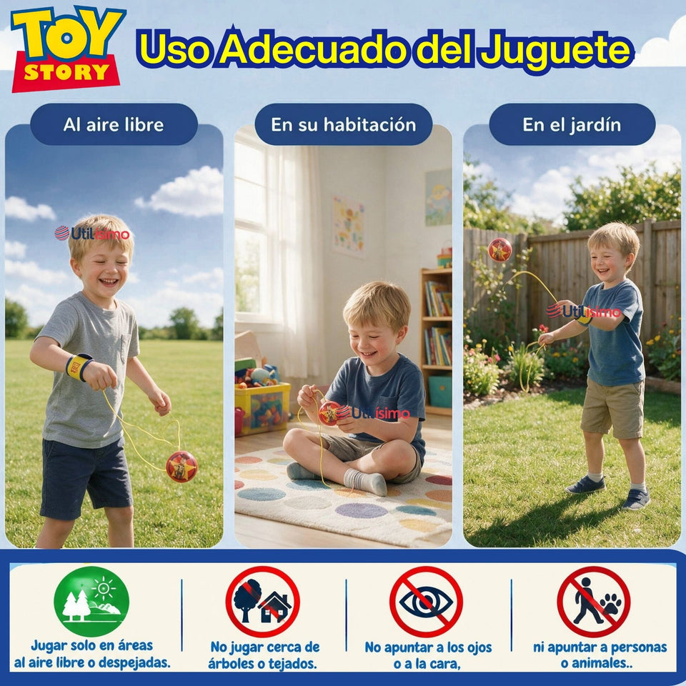 Toy Story Bungee Ball Pelota De Rebote Con Pulsera