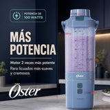 Oster Licuadora Portátil, GoMAX, 590 ml de Capacidad, para Smoothies, Azul, BLSTGFP-MH20-000