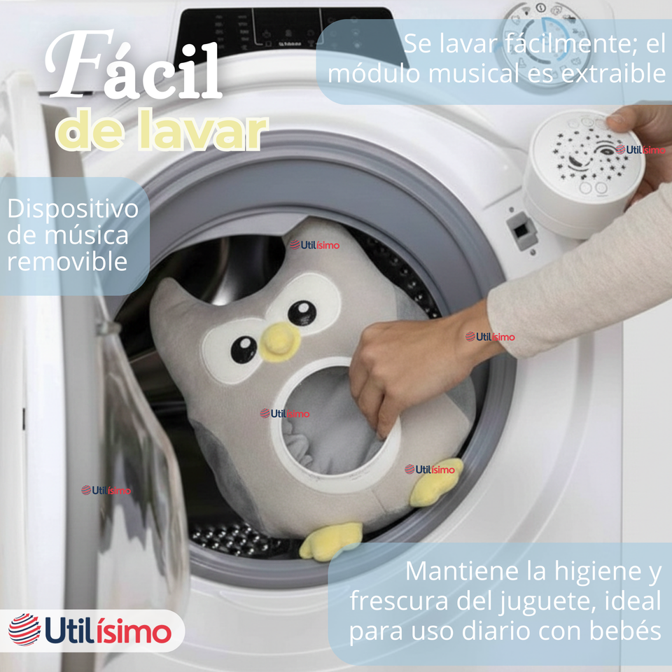 Peluche Búho Espantacuco Con Luz Y Sonido Para Bebé Niño Niña
