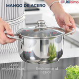 Bateria Cocina Cacerolas 8 Piezas Juego De Ollas Acero Inoxidable