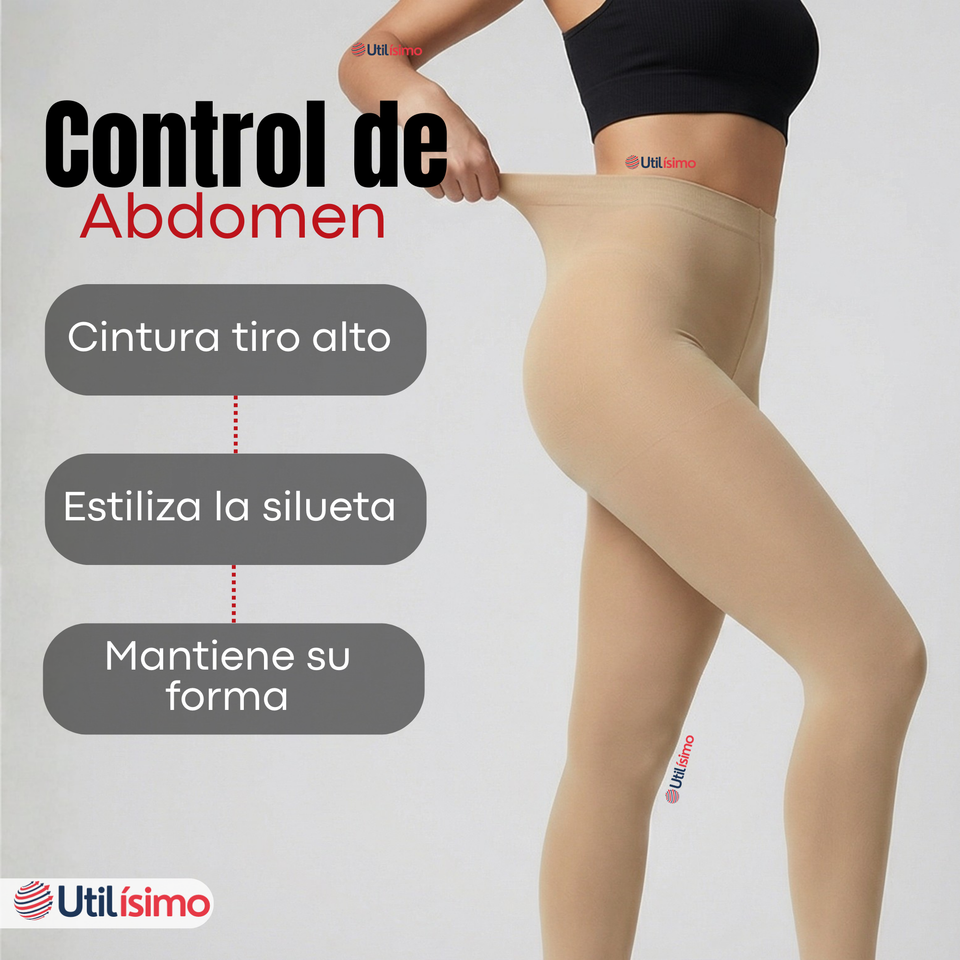 Calza Panty Con Polar Térmica Mujer Beige Chiporro