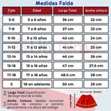 Pack 3 Trajes Nortinos Niña 3 piezas Rojos Baile Típico Fiestas Patrias