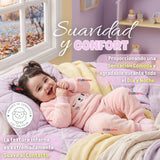 Conjunto Buzo Polerón Frizado Niñas Bebes Corderito Liso 2 Piezas